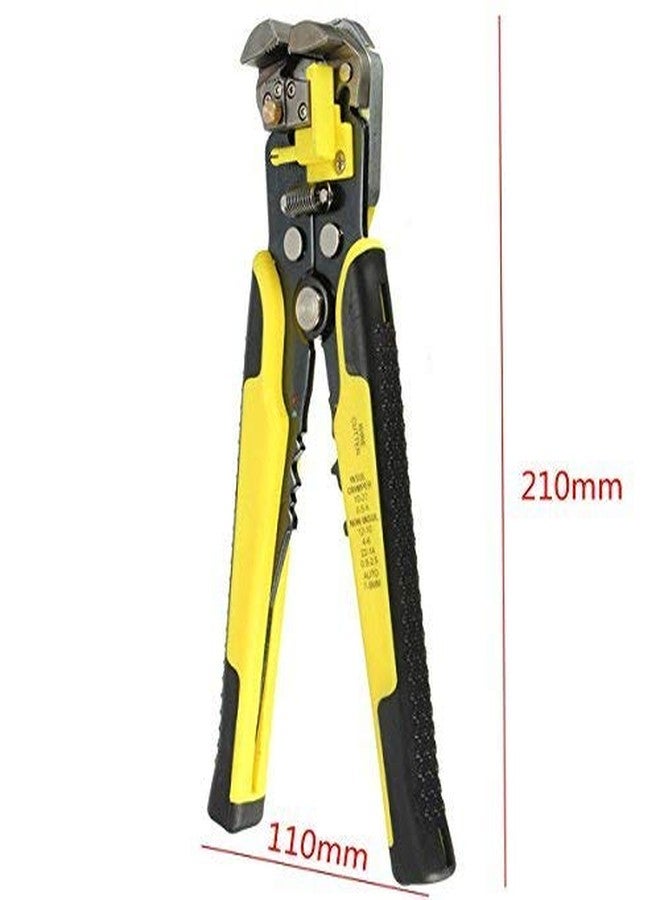 SHB Self-Adjusting Automatic Cable Cutter Crimper, 5 in 1 Multipurpose Tool Wire Stripping Cutting Pliers, 10-24 AWG (0.2~6.0mm²) (Yellow) - Image 2